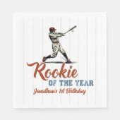 ルーキー・オブ・ザ・イヤー 野球1歳の誕生日 スタンダードランチョンナプキン (正面)