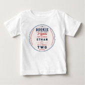 ルーキー・オブ・ザ・イヤー 野球 2歳の誕生日 キッズ ベビーTシャツ (正面)