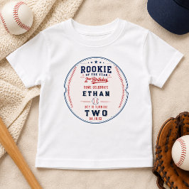 ルーキー・オブ・ザ・イヤー 野球 2歳の誕生日 キッズ ベビーTシャツ