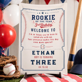 ルーキー・オブ・ザ・イヤー 野球 3歳の誕生日チケット 横断幕