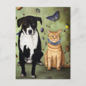 ルークとモリーを引っ張っているのは何だ? ポストカード (正面)