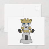 ルークのチェス駒 ポストカード (正面/裏面)