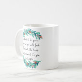 ルークの11:9の聖なる書物、経典の引用文のマグ コーヒーマグカップ (正面左)