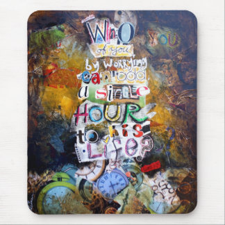 ルークの12:25の聖書の詩のコラージュ マウスパッド