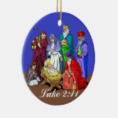 ルークの2:11の出生場面クリスマスのオーナメント セラミックオーナメント (右)