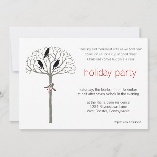 ルークアンドホリークリスマスカスタムパーティー招待状 招待状 (正面)