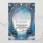 ルーク冬ワンダーランドブルークリスマスの福音 箔シーズンカード (正面)