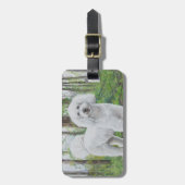 ルーク金落書き犬の芸術の荷物のラベル ラゲッジタグ (正面縦)