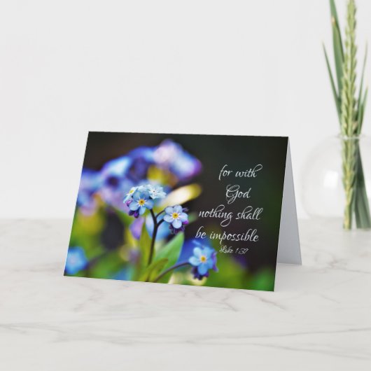 ルーク1:37神と共に不可能なものは何も カード (正面)