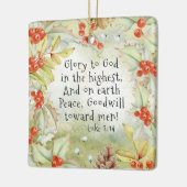ルーク2の最も高いのの神への14栄光、クリスマス セラミックオーナメント (左)