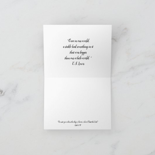 ルーク2-11 CSLewisクリスマスカード カード (内部)