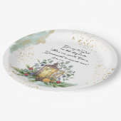 ルーク2:14最高のクリスマスに神に栄光 ペーパープレート (アングル)