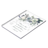 ルーク2:14「神に栄光」ホワイト·ローズ·クリスマス ノートブック (左側)