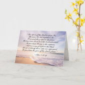 ルーク4:18-19,「主の霊は私にかかっている」 カード (黄色い花)