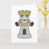 ルーク チェス駒 カード (黄色い花)