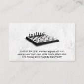 ルーク・チェス・ピース | 大理石 名刺 (裏面)