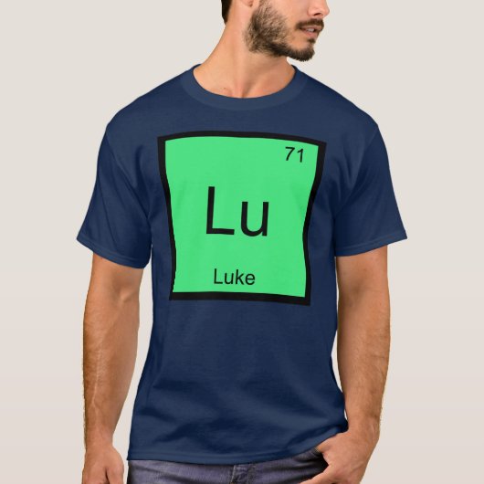 ルーク 名前 化学 元素 周期表 Tシャツ (正面)