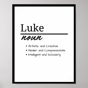ルーク、男のパーソナライズされた子の名前の定義 ポスター
