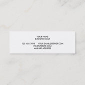 ルーサイトの緑および白くクラシックなダマスク織 スキニー名刺 (裏面)