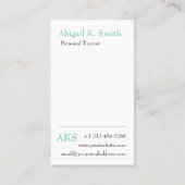 ルーサイトの緑の容易な基本的なモダンなクラシック 名刺 (裏面)