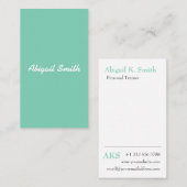 ルーサイトの緑の容易な基本的なモダンなクラシック 名刺 (正面/裏面)