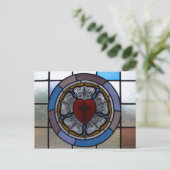 ルーサーのバラウィンドウポストカード – St. Paul Lutheran ポストカード (スタンド正面)