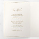 ルーシーアイボリークラシックエレガントウェディング 三つ折り招待状 (内部最初)