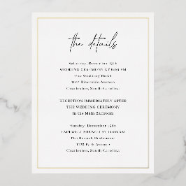 ルーシークラシックエレガントなウェディングフォイルエンクロージャカード 箔招待状ポストカード