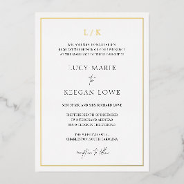 ルーシークラシックエレガントな結婚式 箔招待状