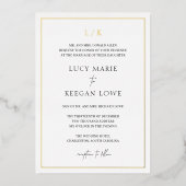 ルーシークラシックエレガントな結婚式 箔招待状 (正面)