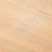 ルーシーダスティブルークラシックエレガントウェディング アクリル招待状 (レイダウン)