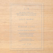 ルーシーダスティブルークラシックエレガントウェディング アクリル招待状 (正面)