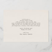 ルーシーバラゴールドフォイルおもしろいファミリーメリークリスマス 箔シーズンカード (裏面)