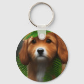ルーシーラブラドールの子犬 キーホルダー (正面)