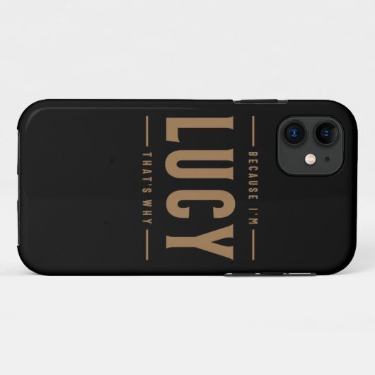 ルーシー名パーソナライズされた誕生日名ルーシー Case-Mate iPhoneケース (裏面(横))