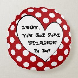 ルーシー水玉模様の枕をするためにSplaininを得ました ラウンドクッション