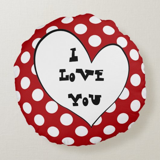 ルーシー水玉模様の枕をするためにSplaininを得ました ラウンドクッション (裏面)