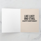 ルーシー&エセル誕生日グリーティングカードのような別物 カード (内部)