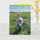 「ルーシー」グリーティングカード カード (黄色い花)