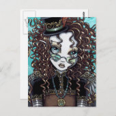 「ルーシー」スチームパンク妖精アートハガキ ポストカード (正面/裏面)