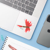 "ルーシー"ステッカー3"x3" シール (ノートパソコンとiPhone)