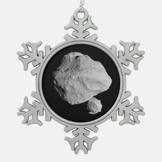 ルーシー・ミッション・ディンキネス連星小惑星 スノーフレークピューターオーナメント (正面)