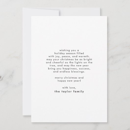 ルーシー・レッドおもしろいキッド家族ホホホホ2写真クリスマス シーズンカード (裏面)