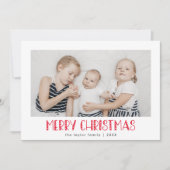 ルーシー・レッドおもしろいファミリー写真フェスティバルメリークリスマス シーズンカード (正面)