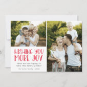 ルーシー・レッドユニークおもしろいファミリー写真クリスマおもしろいス シーズンカード (正面)