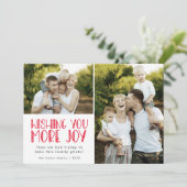 ルーシー・レッドユニークおもしろいファミリー写真クリスマおもしろいス シーズンカード (スタンド正面)