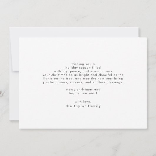 ルーシー・レッドユニークおもしろいファミリー写真クリスマおもしろいス シーズンカード (裏面)