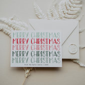 ルーシー・レッド・グリーン可愛いおもしろいファミリーメリークリスマス シーズンカード