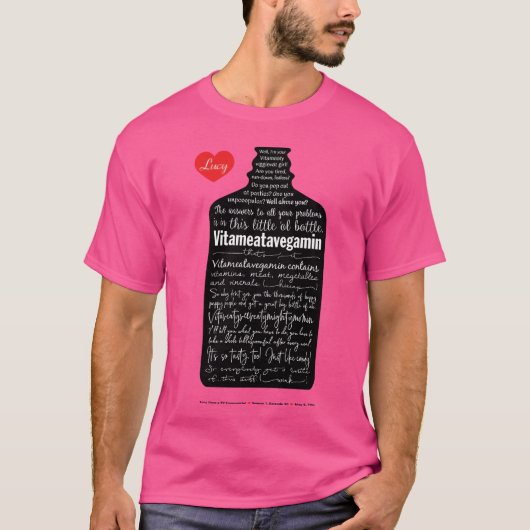 ルーシー・ヴィタミートベジミン レトロ Tシャツ (正面)