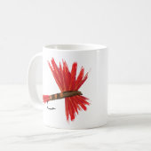 "ルーシー" 11のozの白いコーヒー・マグ コーヒーマグカップ (正面左)